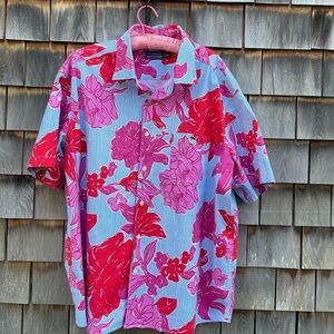 Vineyard Vines Pink and Blue Floral Men's Shirt